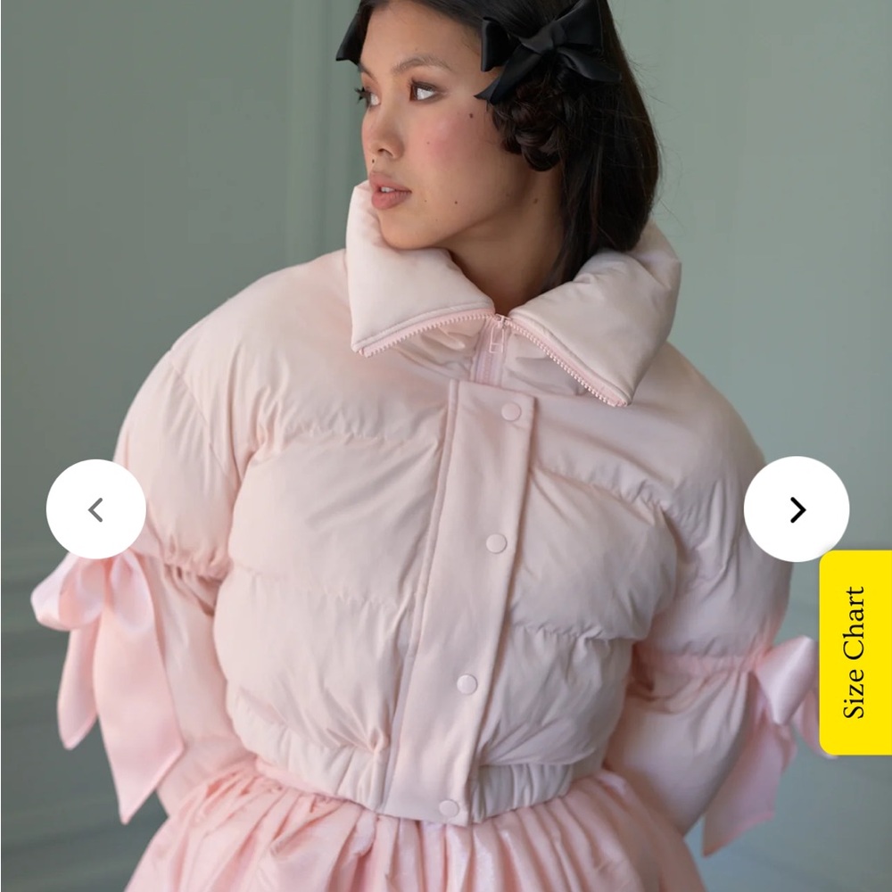 NWT Selkie Castle pink marshmallow puffer coat - Picture 2 of 16